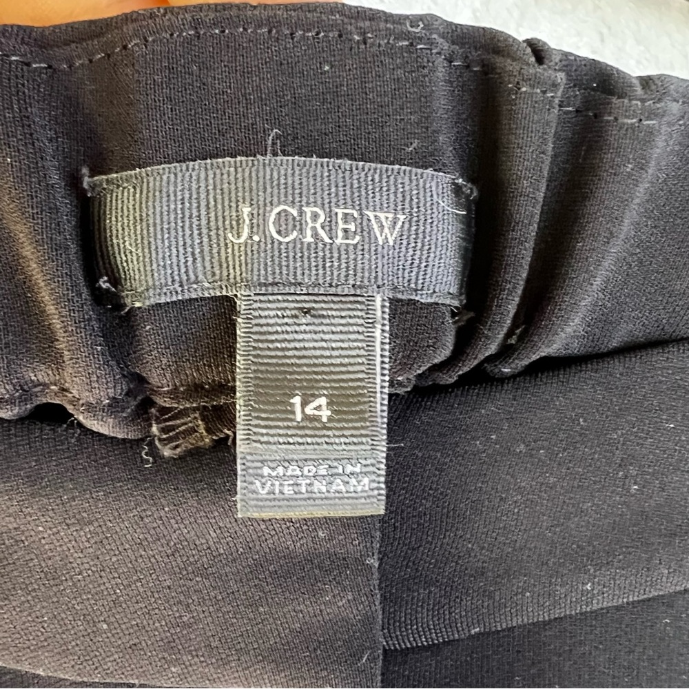 Plus Size J. Crew Black Dress Pants Loose Flowy Business Casual Elastic Size 14 - Picture 7 of 14